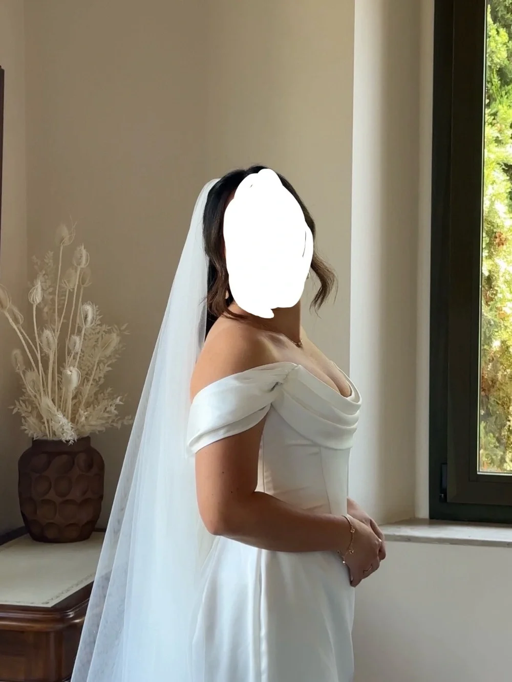 Cathedral, soft English net wedding veil